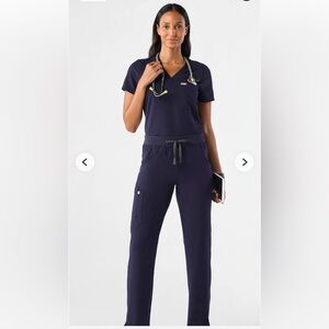 Figs Women's Navy Kade Cargo Scrub Pants